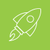 Icon of rocket ship